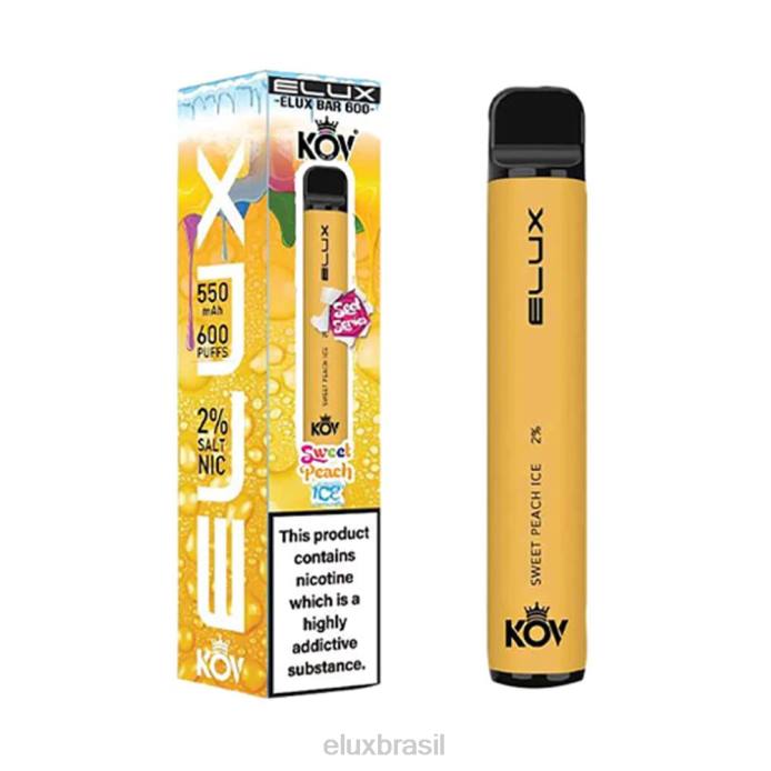 Elux Bar gelo doce de pêssego vape descartável da série doce D628108 | Elux Vape Brasil