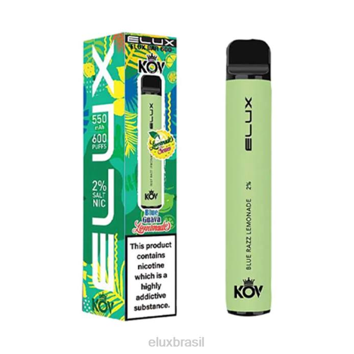 Elux Bar limonada razz azul vape descartável da série limonada D6289 | Elux Vape Brasil